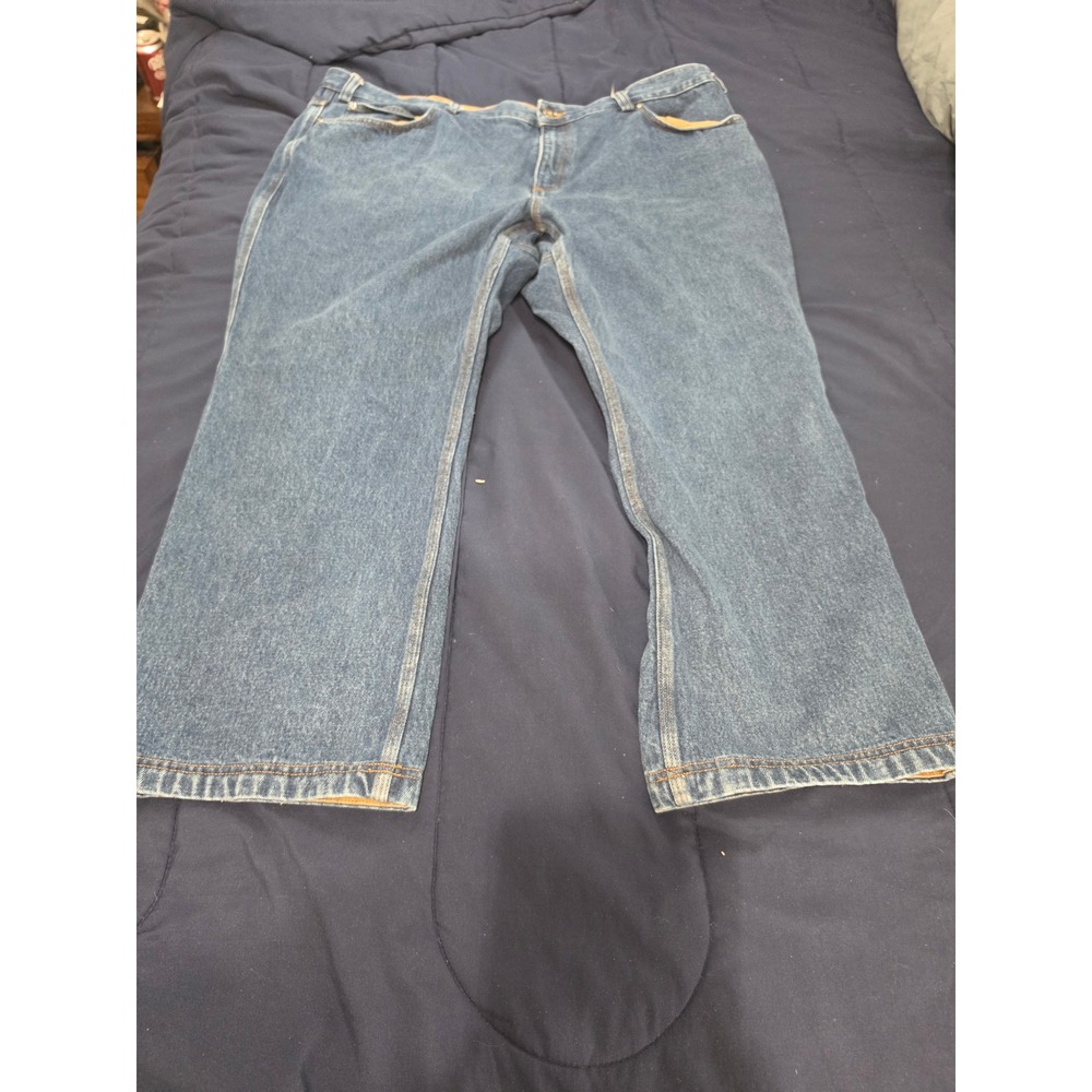Duluth Trading Co Ballroom Relaxed Fit Blue Jeans Mens 46x28 Work Denim Gusset